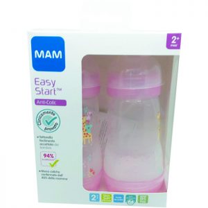 MAM Easy Start™ Anti-Colic funzione autosterilizzante Set biberon ciuccio blue-creme tettarella la soluzione ideale per i neonati 